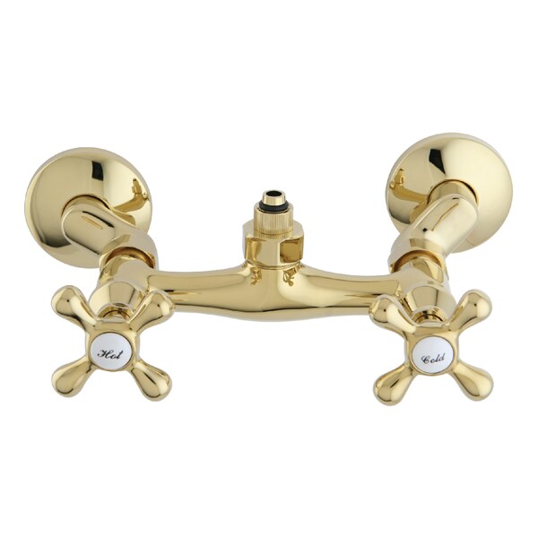 Tub Faucet Body, Polished Brass, Wall